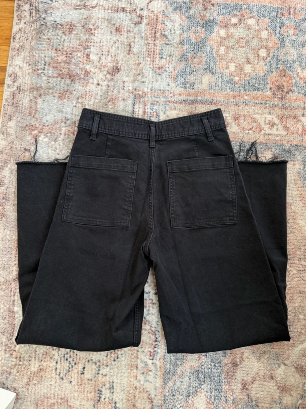 Zara Wide-Leg Marine Black Jeans 8 - Picture 6 of 8